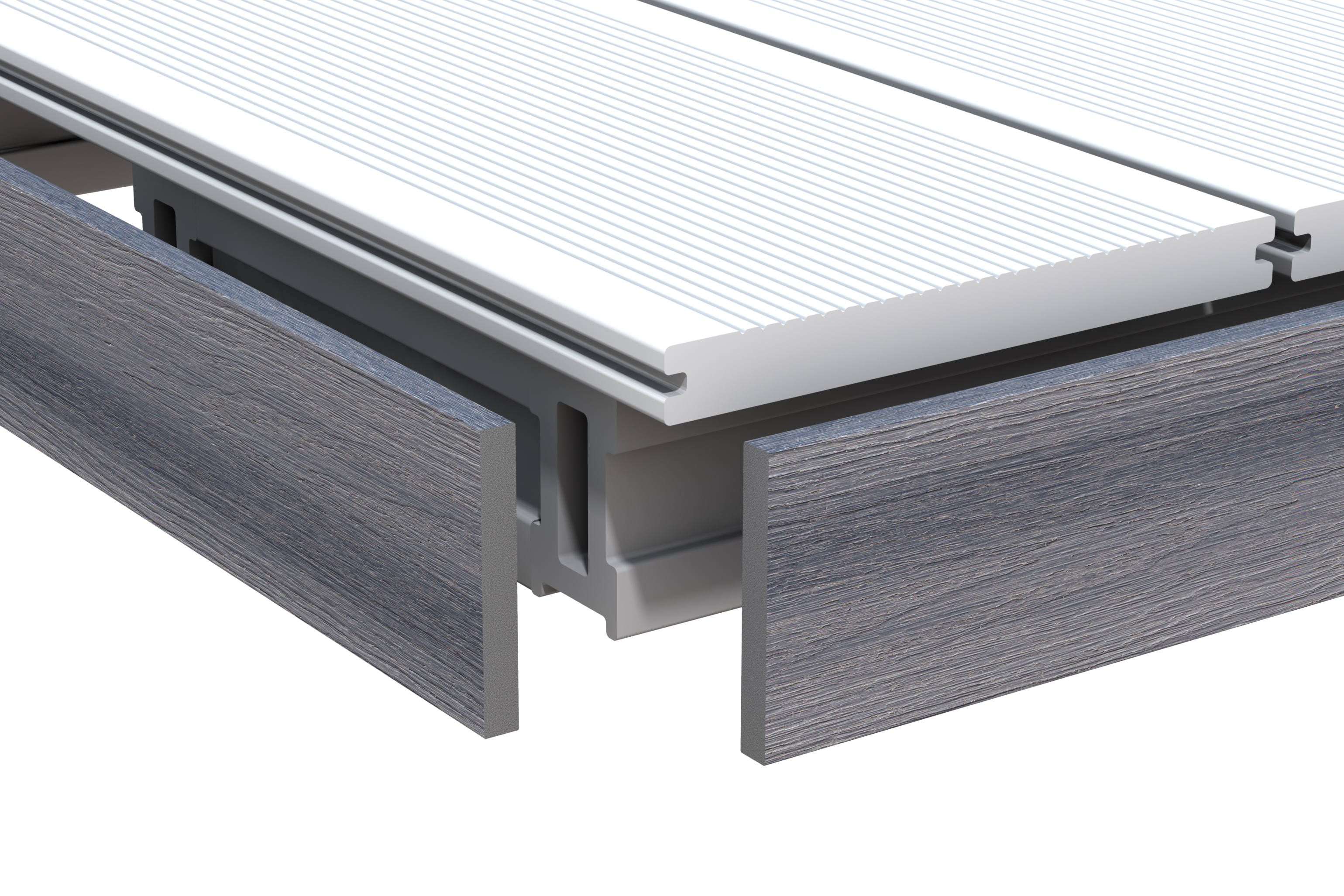 TraumGarten DreamDeck Platinum Abschlussleiste Grau