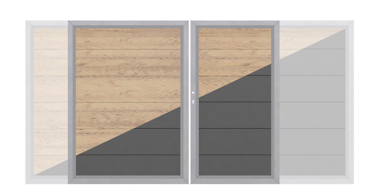 TraumGarten Design WPC Alu Doppeltor auf Maß