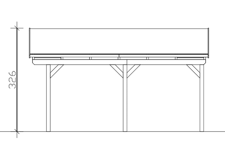 Skan Holz Fichtelberg - Satteldach Einzelcarport Breite 423 cm Bild