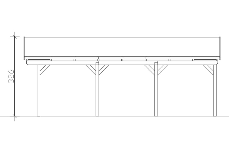 Skan Holz Fichtelberg - Satteldach Einzelcarport Breite 423 cm Bild