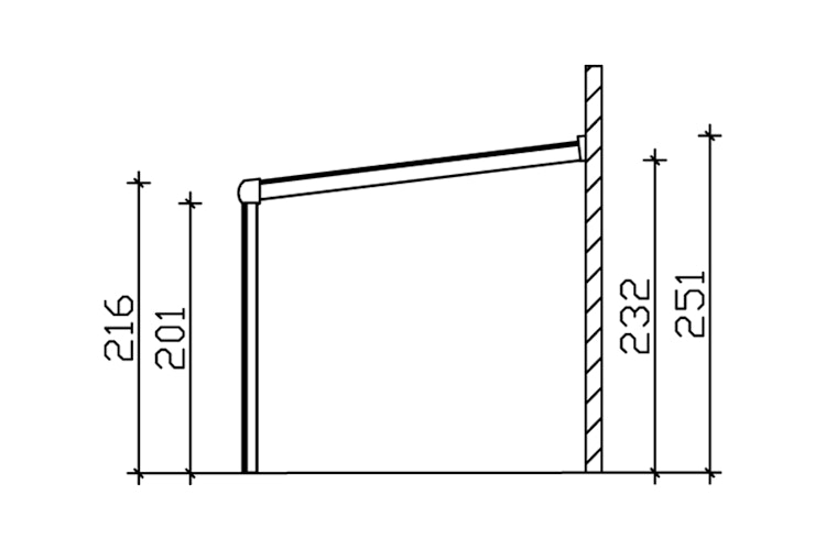 Skan Holz Aluminium Terrassenüberdachung Monza Breite 648 cm