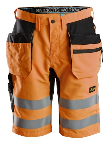 Snickers LiteWork, High-Vis Shorts+ Holstertaschen, Klasse 1