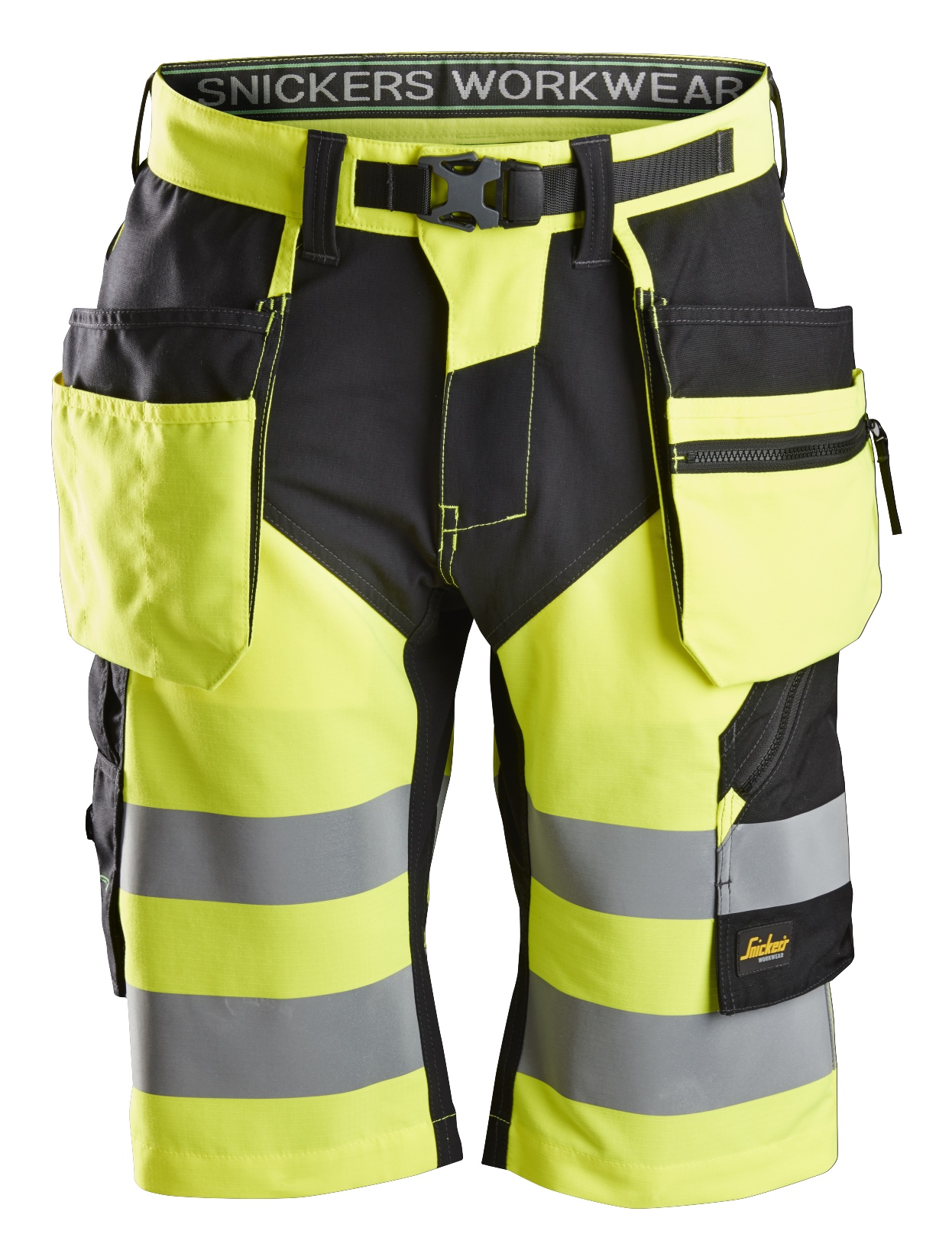Vorschaubild Galerie Snickers FlexiWork, High-Vis Shorts+ Holstertaschen, Klasse 1