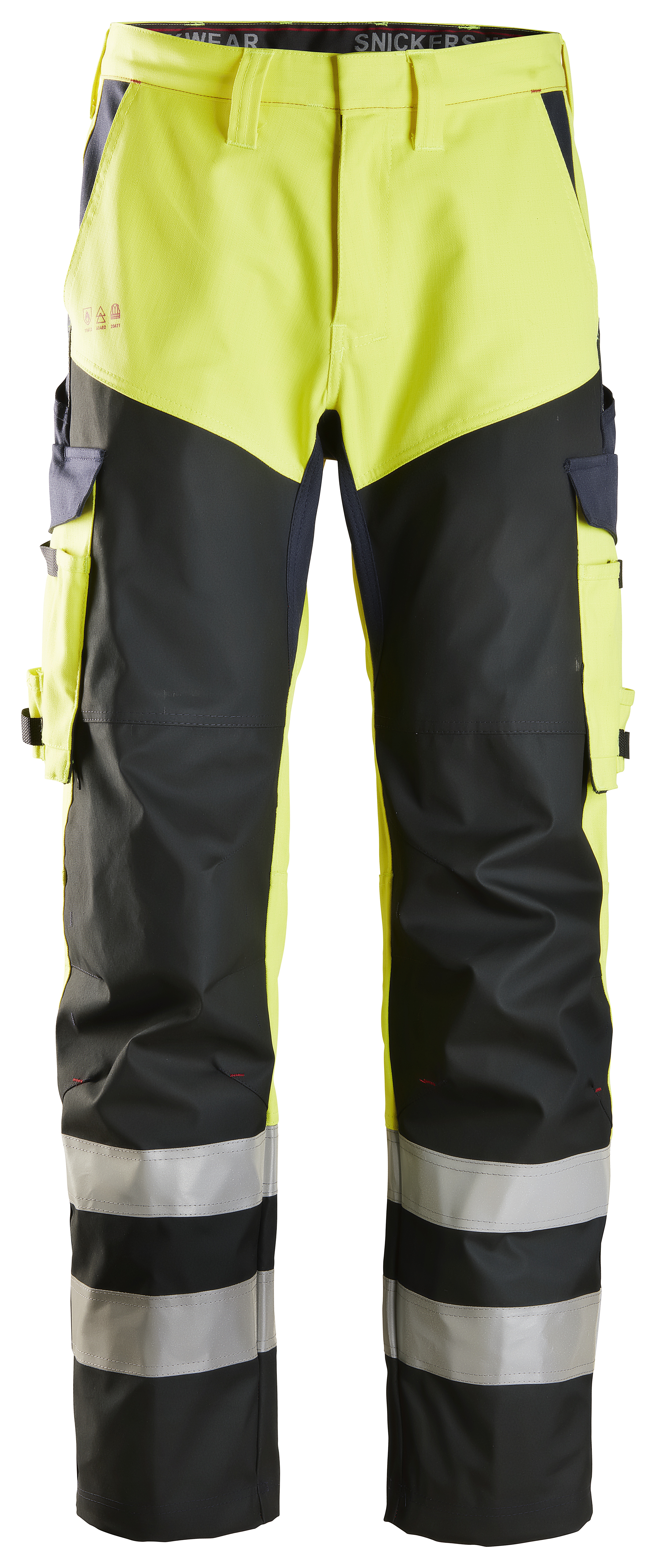 Vorschaubild Galerie Snickers ProtecWork Hi-Vis Arbeitshose mit Schienbeinverstärkung, Klasse 1, EN 14404, 13034, 11611, 11612, 20471, IEC 61482