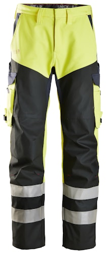 Snickers ProtecWork Hi-Vis Arbeitshose mit Schienbeinverstärkung, Klasse 1, EN 14404, 13034, 11611, 11612, 20471, IEC 61482