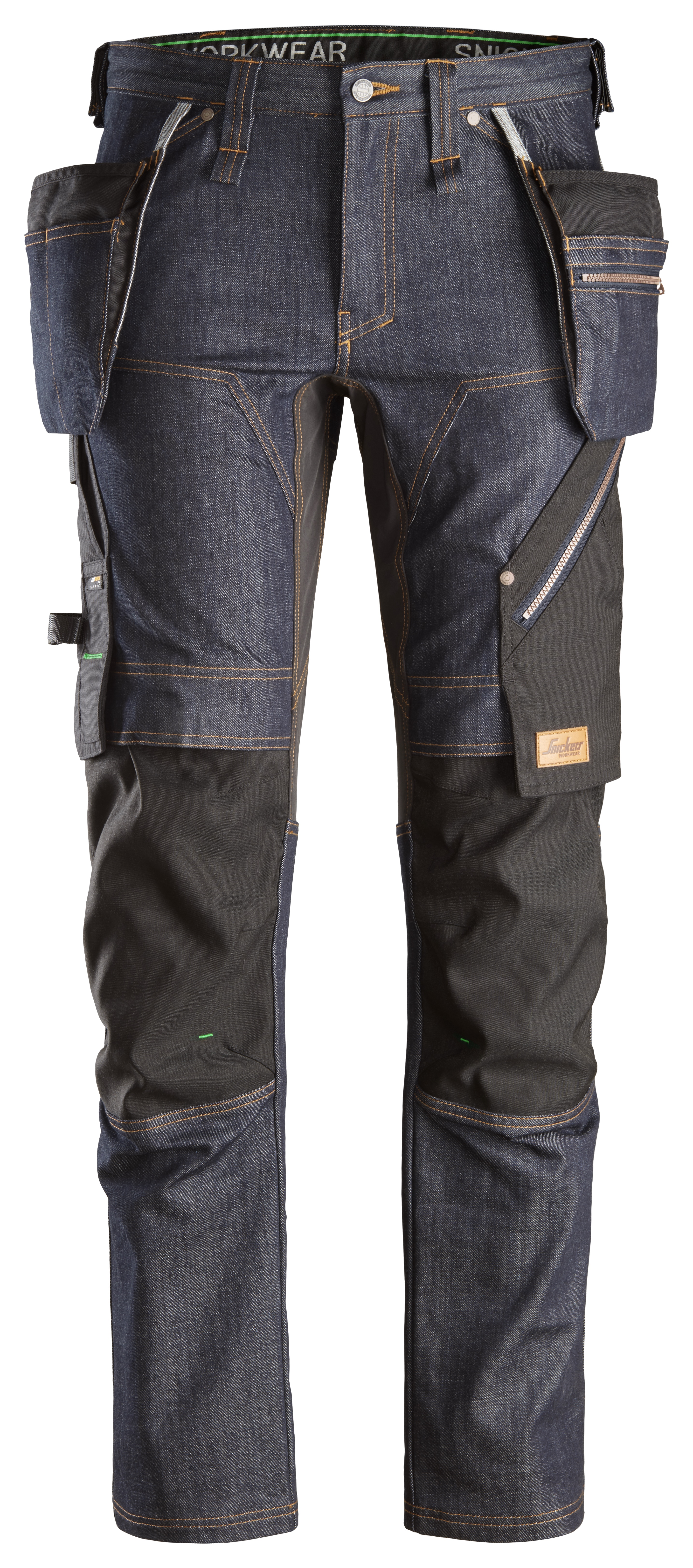 Vorschaubild Galerie Snickers FlexiWork Denim Arbeitshose mit Holstertaschen, EN 14404