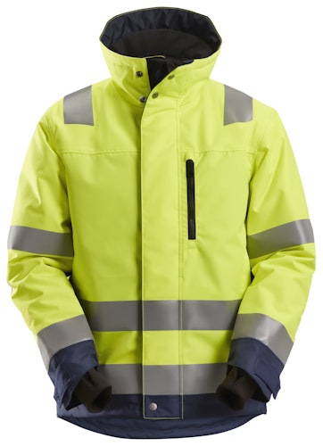 Snickers AllroundWork, Wärmeisolierte High-Vis-37.5®-Arbeitsjacke, Warnschutzklasse 3