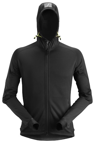 Snickers Polartec® Power Stretch® 2.0 Stretch-Fleece-Kapuzen Arbeitsjacke mit durchgehendem Reißverschluss