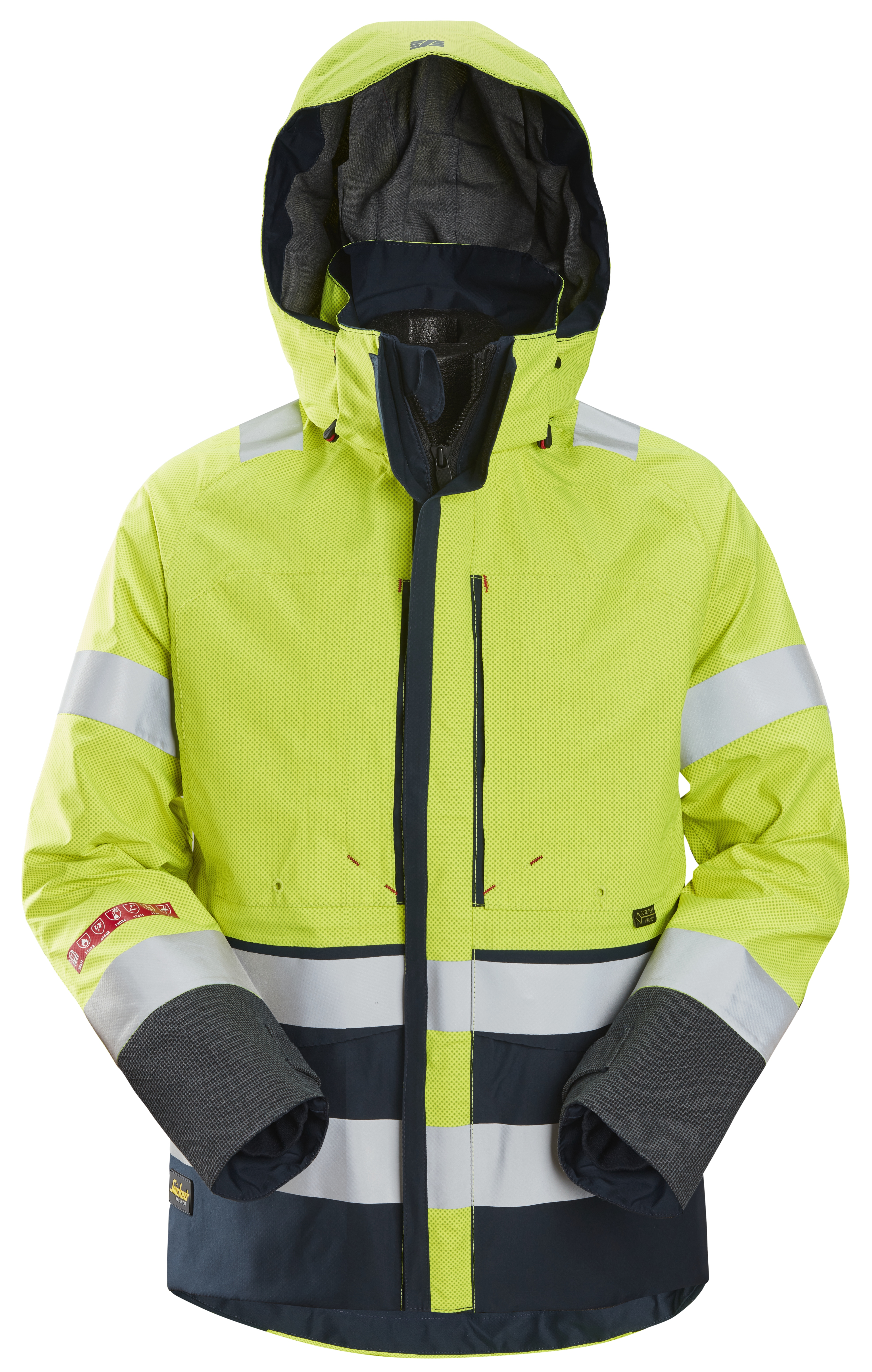 Vorschaubild Galerie Snickers ProtecWork, GORE-TEX Arbeitsjacke, High-Vis Klasse 3