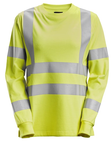 Snickers ProtecWork, Langarm-T-Shirt für Damen, High-Vis-Klasse 3/2