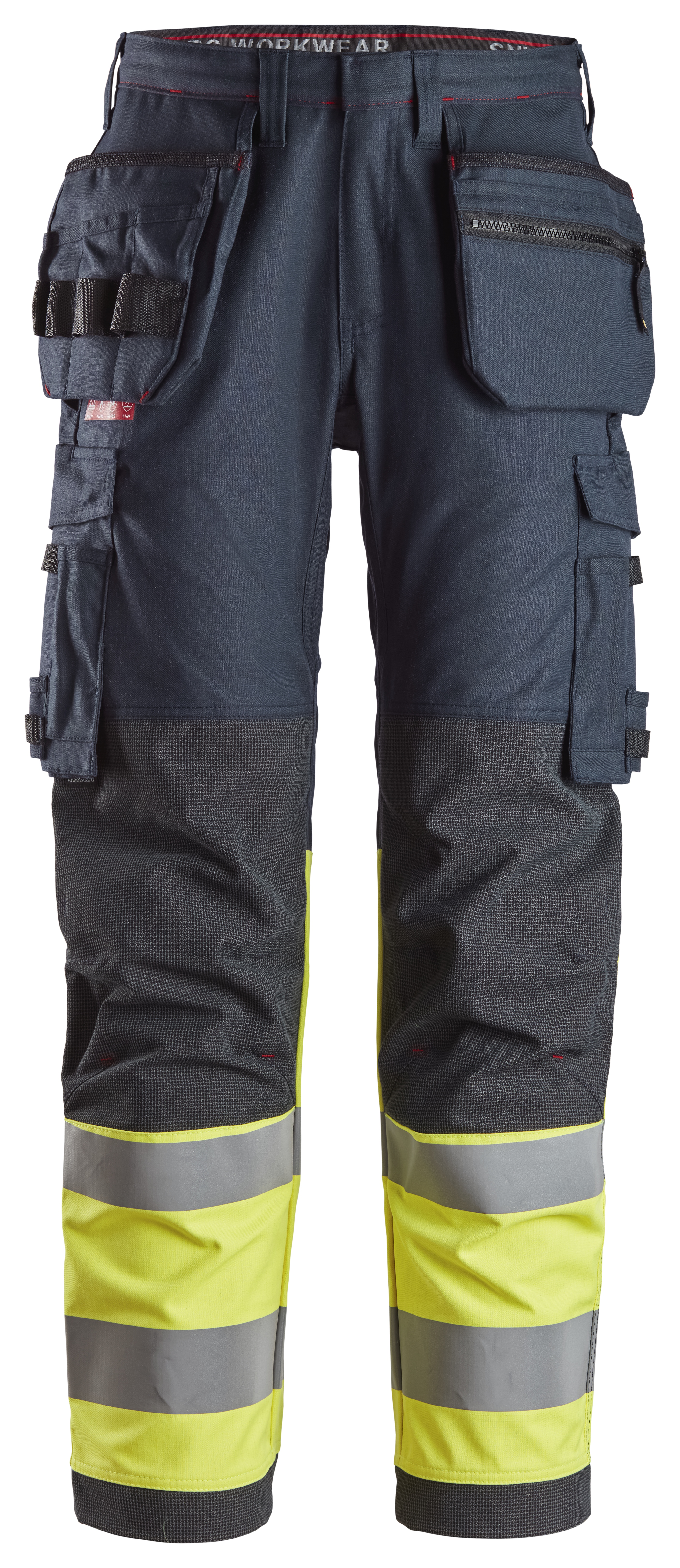 Vorschaubild Galerie Snickers ProtecWork Arbeitshose mit Holstertaschen, High-Vis Klasse 1