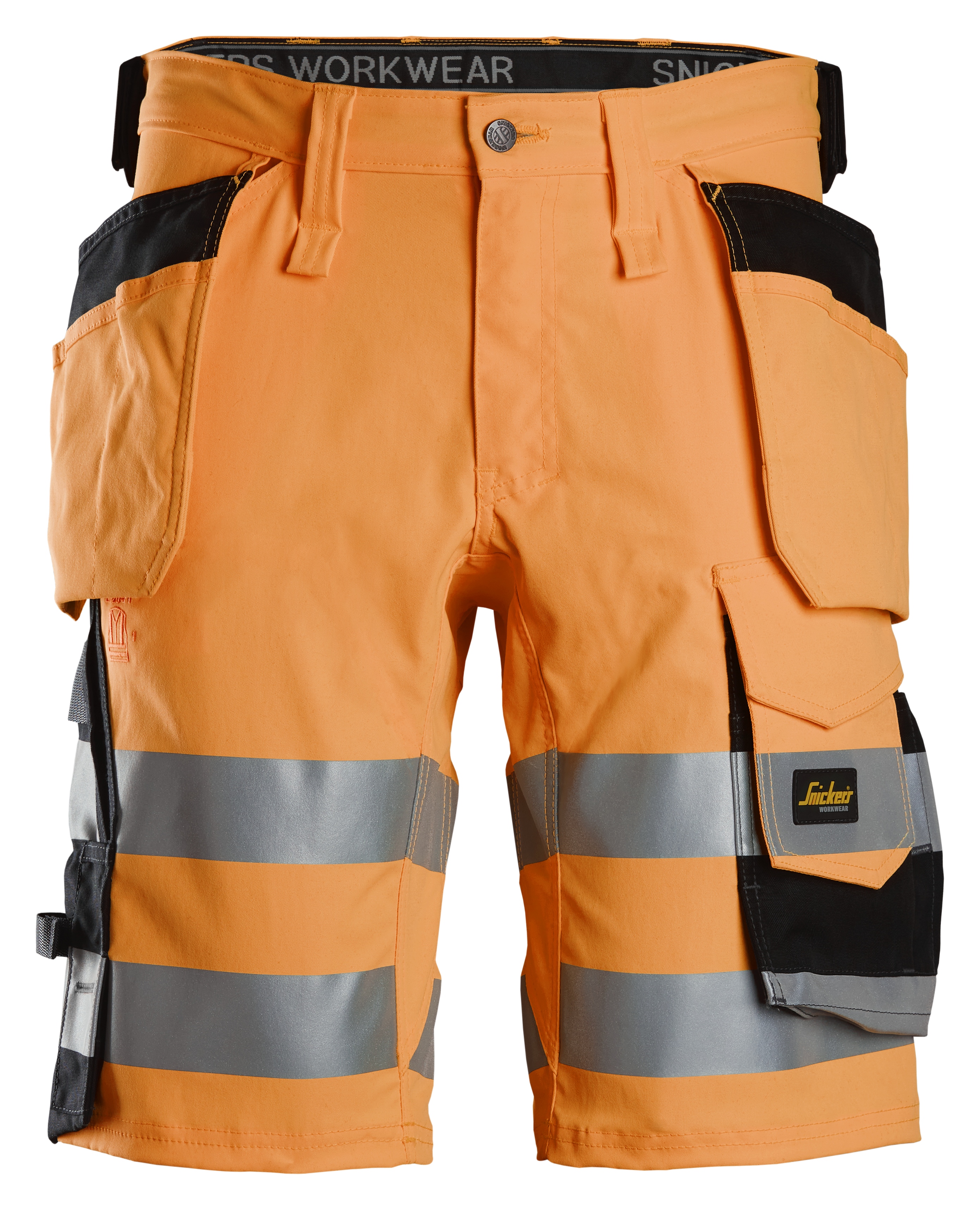 Vorschaubild Galerie Snickers High-Vis-Stretchshorts mit Holstertaschen, Warnschutzklasse 1