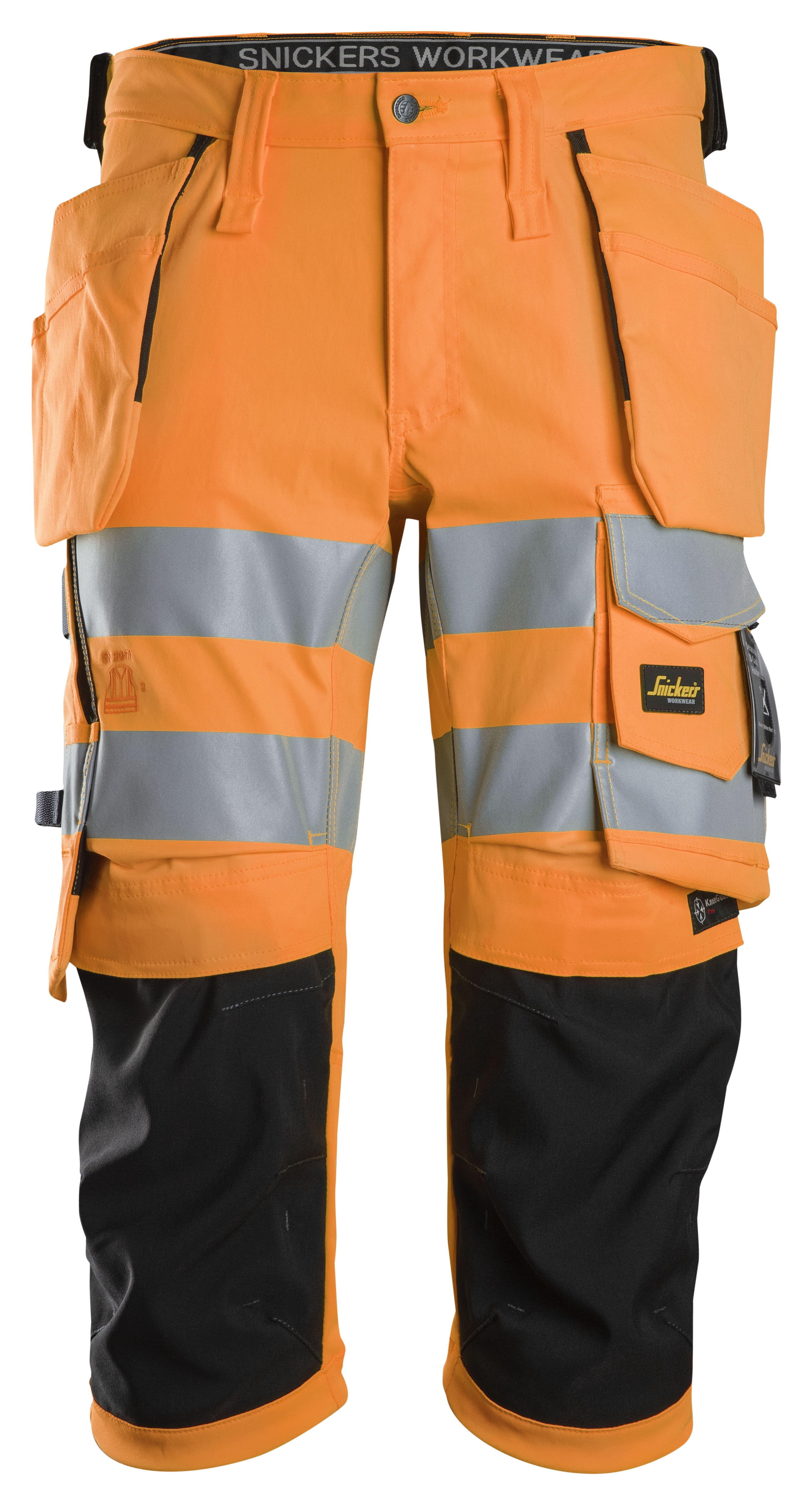 Vorschaubild Galerie Snickers High-Vis-Stretch-Piratenhose mit Holstertaschen, Warnschutzklasse 1/2