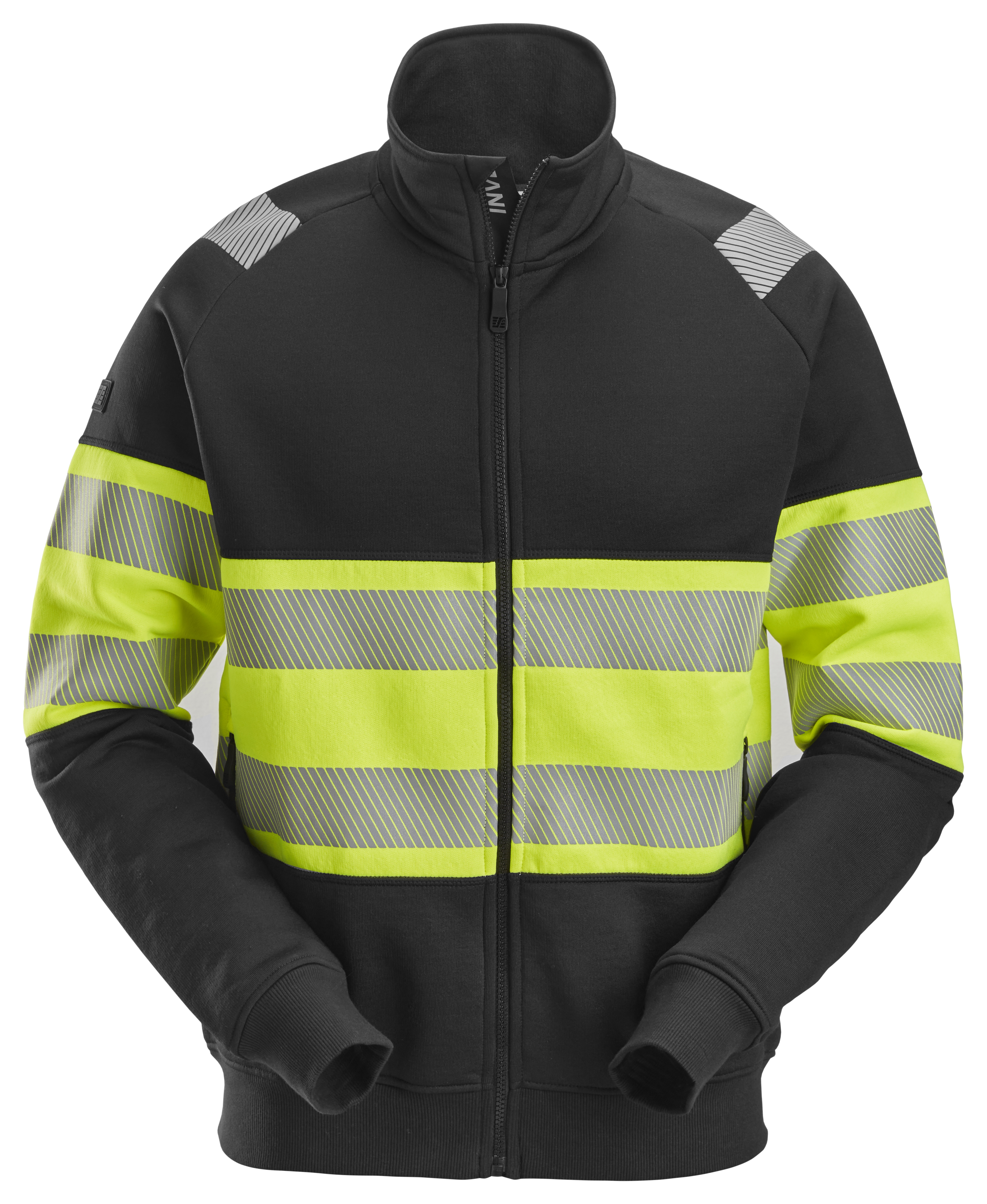Snickers High-Vis-Jacke mit durchgehendem Reißverschluss, Warnschutzklasse 1