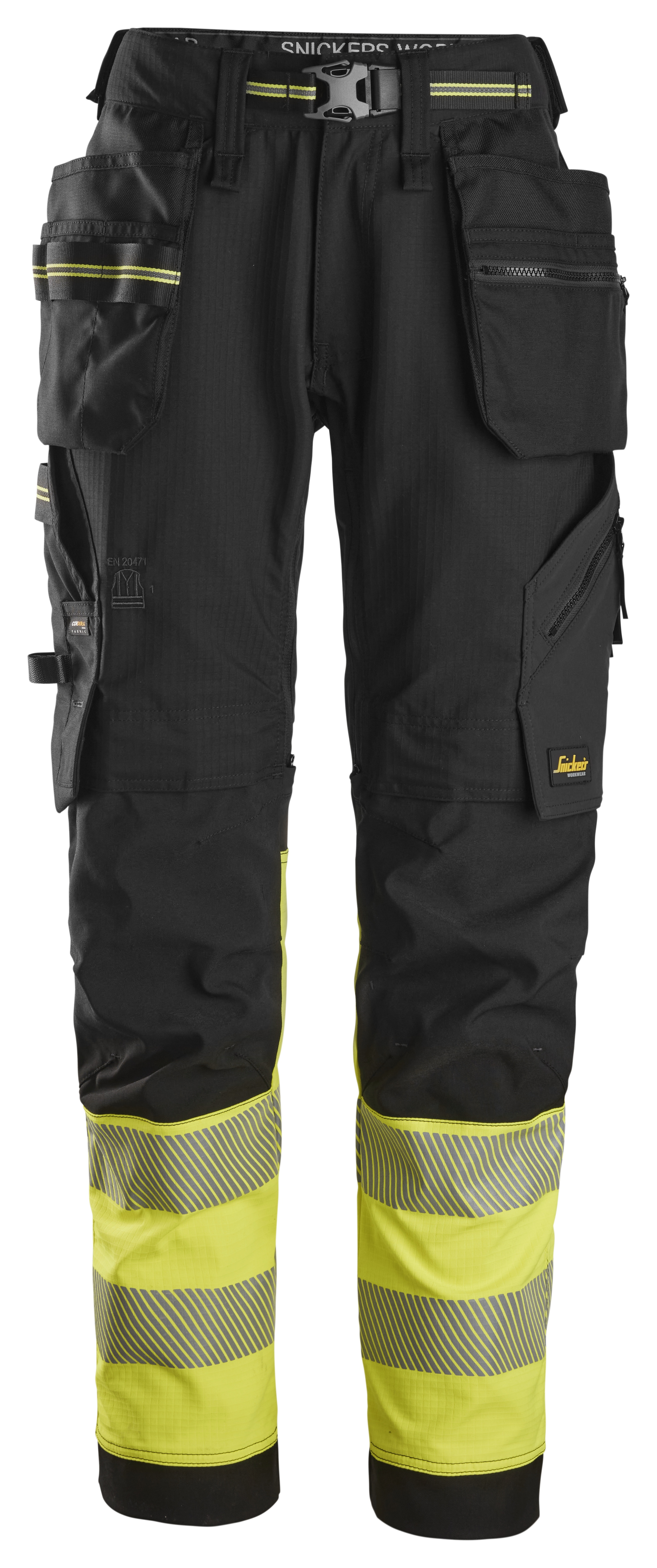 Vorschaubild Galerie Snickers High-VIS, Stretch-Arbeitshose mit Holstertaschen, Warnschutzklasse 1