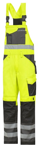 Snickers Workwear 0113 Warnschutz Latzhose, Klasse 2