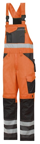Snickers Workwear 0113 Warnschutz Latzhose, Klasse 2