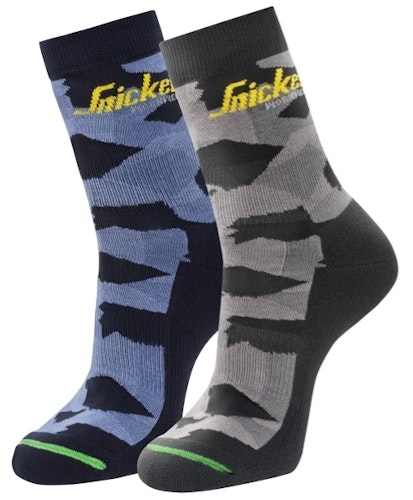 Snickers workwear 9219 FlexiWork Camo-Socken 2-Pack