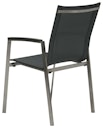 STERN Gartenmöbel-Set NEW TOP, Tisch 200 x 100 + 6 Stapelsessel, Edelstahl / HPL Silverstar