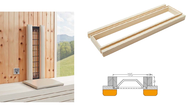 Infraworld Holzrahmen für VITALlight-IPX4 Infrarotstrahler,Wandmontage Bild