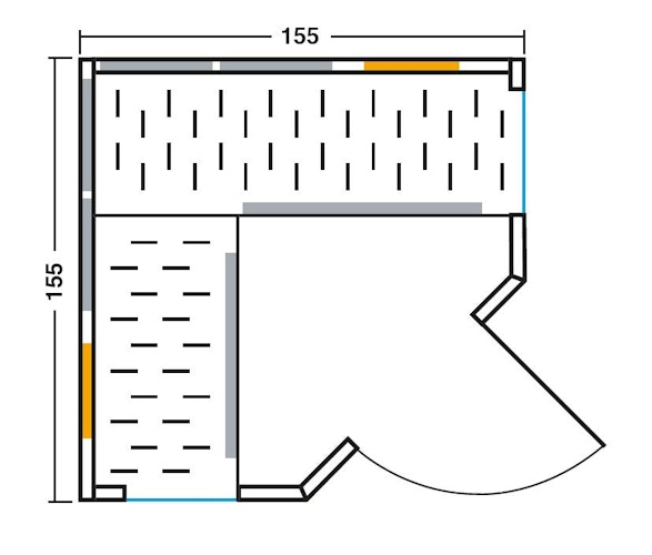 VITALhome Infrarotkabine Sunlight 155 Ecke inkl. 5-teiligem gratis Zubehörset