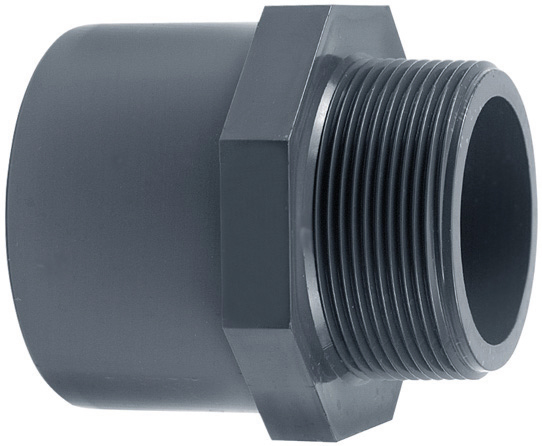 PVC-Gewindestück Ø 50 x 63 mm K - 1½“ AG 