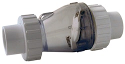 PVC-Rückschlagventil mit Kupplung
Ø 50 mm K-K - ohne Feder
