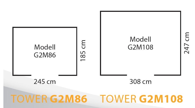 Globel Metallgerätehaus Tower 86 - 108 Bild