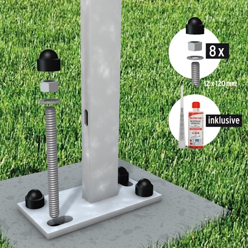 TraumGarten Verbundanker-Set für 2 Aufschraubpfosten