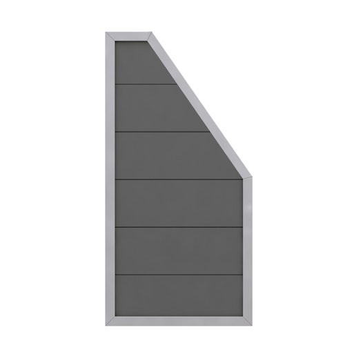 TraumGarten Design WPC Alu Anschluss Rahmen Silber 900 x 1800/900 mm