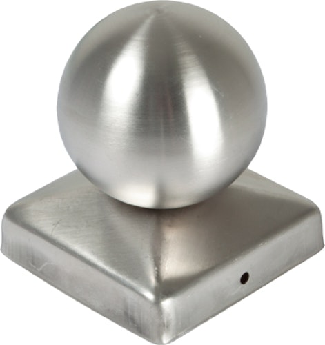 T&J Pfostenabdeckung aus Metall 9 x 9 cm Kugel