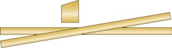 T&J Zaunriegel für Gartenzäune 28 x 70 x 3000 mm