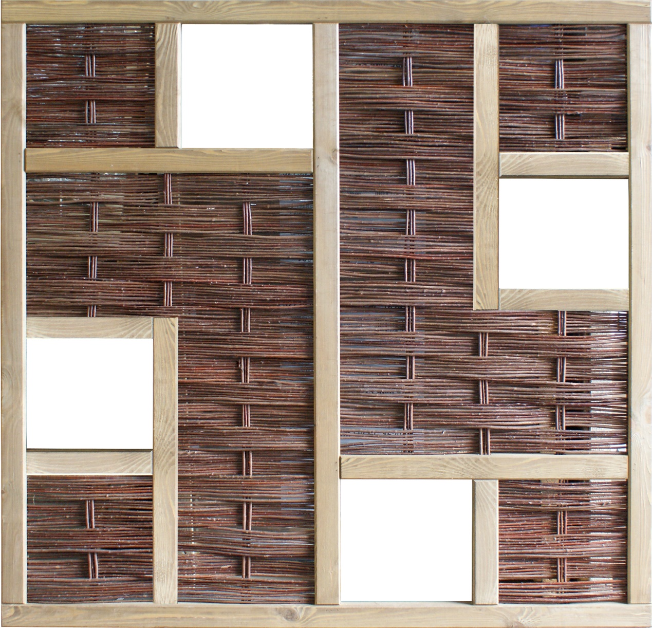 Vorschaubild Galerie T&J LABO-3D Weidengeflechtzaun 180x180 mit 4 Fenster