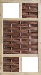 T&J LABO-3D Weidengeflechtzaun 94x180 2 Fenster oben+unten