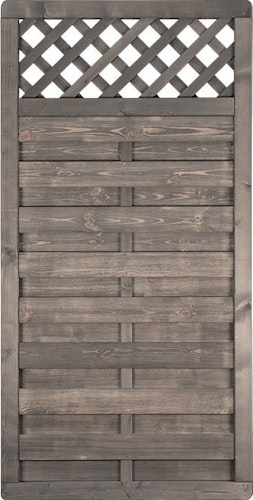 T&J BARTEK Lamellenzaun grau lasiert 90 x 180 cm