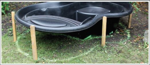 Gartenteich Teichbecken Ubbink Start 150 HDPE 150 L 119x79cm 