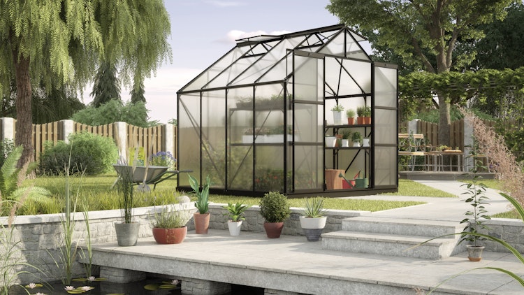 Vitavia Gewächshaus Uranus 8300 inkl. 4 Dachfenstern - 8,3 m²