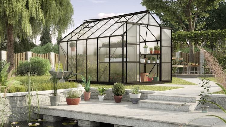 Vitavia Gewächshaus Uranus 9900 inkl. 4 Dachfenstern - 9,9 m²