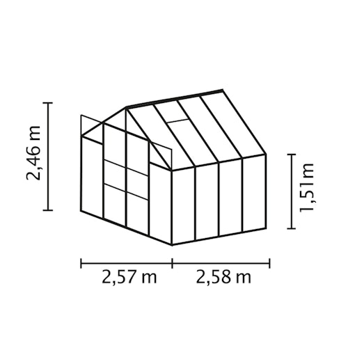 Vitavia Gewächshaus Uranus 6700 inkl. 2 Dachfenstern - 6,7 m² Bild