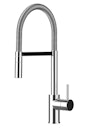 NIEDERDRUCK Wasserhahn Küchenarmatur, SAM, mit 360° schwenkbarem Auslauf, abnehmbare 2 strahl Handbrause, Verchromt
