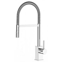 Wasserhahn Küchenarmatur, QU, mit 360° schwenkbarem Auslauf, abnehmbare 2 strahl Handbrause, Verchromt