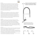 NIEDERDRUCK Wasserhahn Vorfenster Küchenarmatur, Umklappbar 6 CM, mit 360° schwenkbarem N-Auslauf, Verchromt