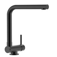 Wasserhahn Vorfenster Küchenarmatur, Umklappbar 6 CM, mit 360° schwenkbarem L-Auslauf, Schwarz Matt