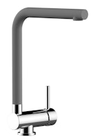 Wasserhahn Vorfenster Küchenarmatur, Umklappbar 6 CM, mit 360° schwenkbarem L- Auslauf, Verchromt / Zement Granit