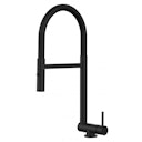Wasserhahn Vorfenster Küchenarmatur, Umklappbar 4,5 CM, mit 360° schwenkbarem Auslauf, abnehmbare 2 strahl Handbrause, Schwarz Matt / Schwarz