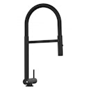 Wasserhahn Vorfenster Küchenarmatur, Umklappbar 4,5 CM, mit 360° schwenkbarem Auslauf, abnehmbare 2 strahl Handbrause, Schwarz Matt / Schwarz