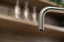 3 Wege Wasserhahn Küchenarmatur, Edelstahl Massiv mit 360° schwenkbarem N-Auslauf, Gebürstet