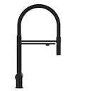 3 Wege Wasserhahn Küchenarmatur, Edelstahl Massiv mit 360° schwenkbarem Auslauf und abnehmbare 2 strahl Handbrause, PVD Schwarz Matt