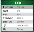 Energielabel LED-Beleuchtung Wasserfall-Element mit 60 cm