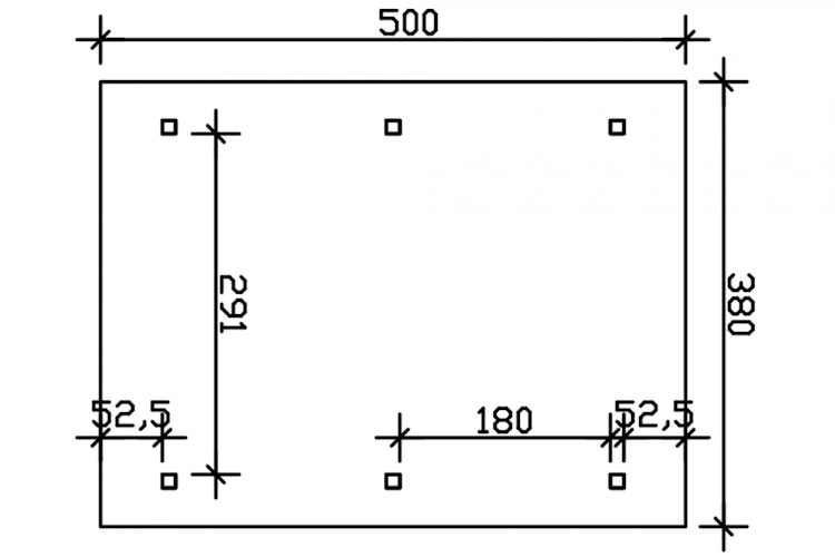 Skan Holz Wallgau - Satteldach Einzelcarport Breite 380 cm Bild